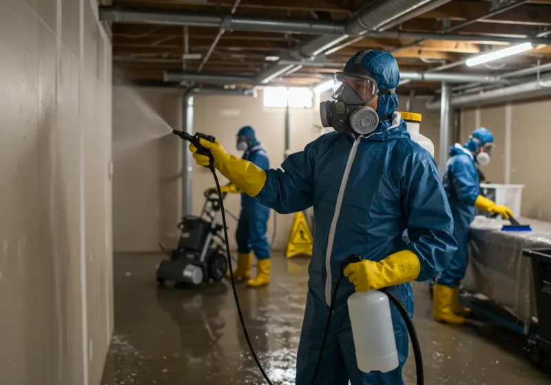 Basement Sanitization and Antimicrobial Treatment process in Sheldon, IL