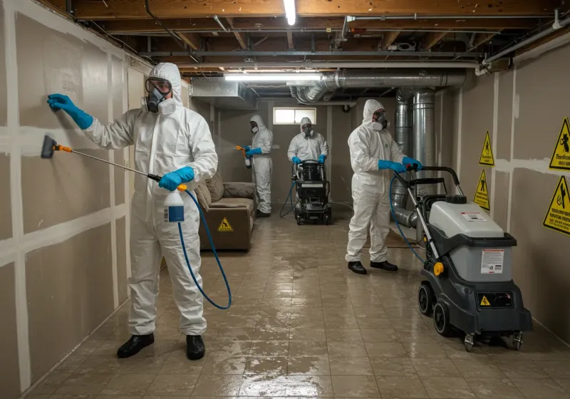 Basement Moisture Removal and Structural Drying process in Sheldon, IL